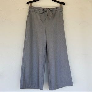 Zara Wide Leg Crop Pants with Bow